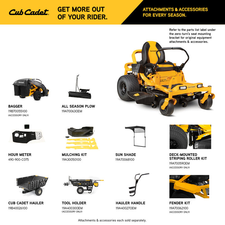 ZT1 50 Ultima Series Zero-Turn Mower with 127 cm Deck by Cub Cadet